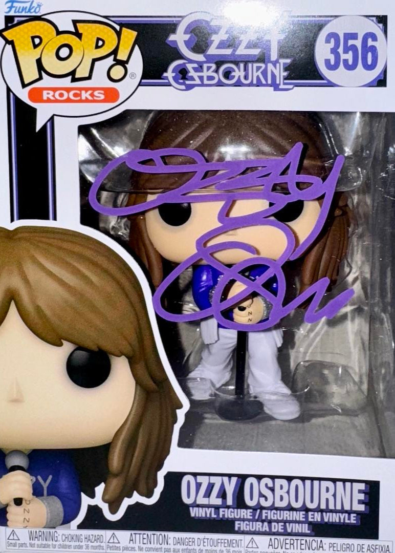 Ozzy Osbourne Signed Funko Pop #356 (Purple Ink) - Beckett COA #2